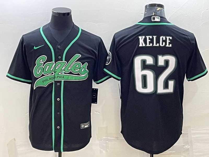 Men's Philadelphia Eagles #62 Jason Kelce Black With Patch Cool Base Stitched Baseball Jersey,We sell and wholesale Men's Philadelphia Eagles #62 Jason Kelce Black With Patch Cool Base Stitched Baseball Jersey on line form chian!